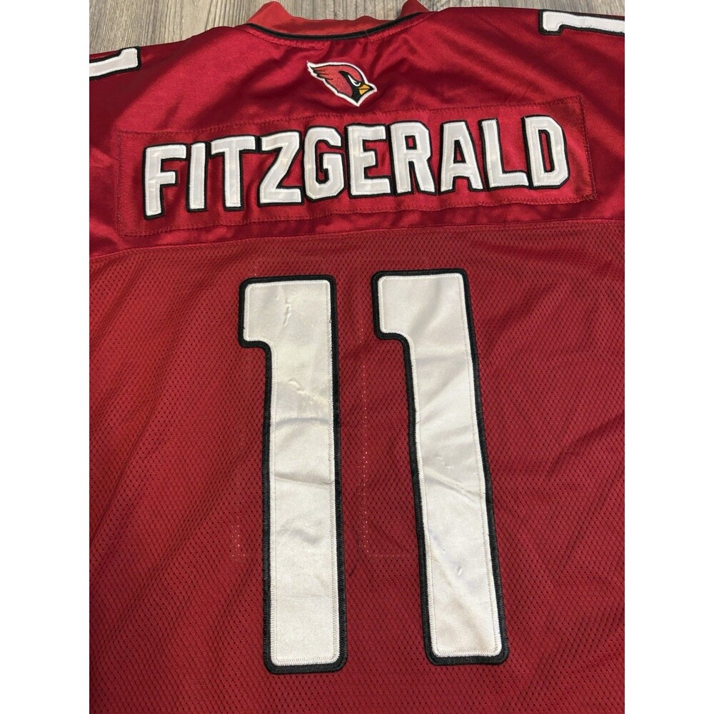 Arizona Cardinals Reebok NFL Larry Fitzgerald SB XLIII Jersey SIZE 54 - Picture 12 of 14
